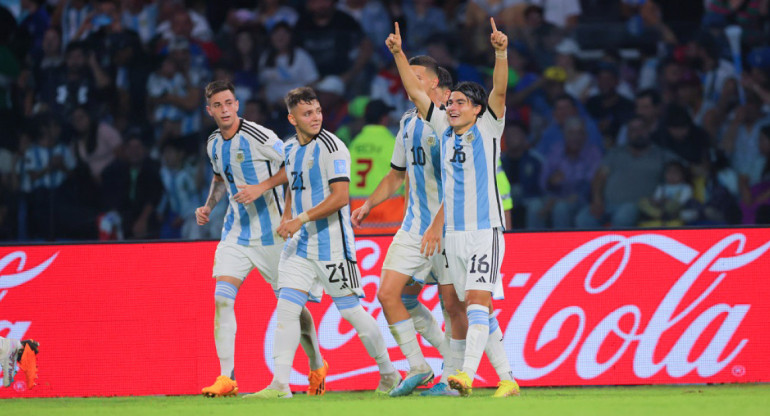 Luka Romero sueña con llegar a la Selección Argentina mayor. Foto: NA.
