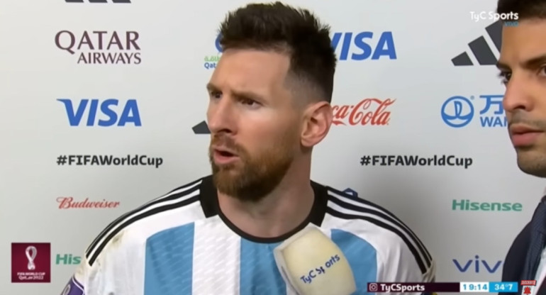 Lionel Messi, Andá pa allá. Foto: captura de pantalla.