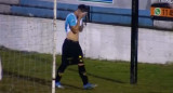 Insólita expulsión de un jugador de Argentino de Merlo. Foto: Captura de pantalla.