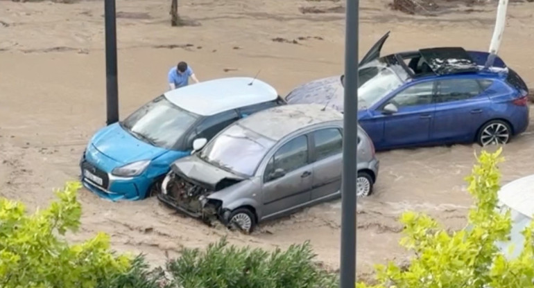 Imágenes impactantes de las inundaciones en Zaragoza, España. Foto: Reuters.