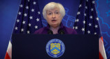 Yanet Yellen en conferencia de prensa tras su visita a China. Foto: Reuters.