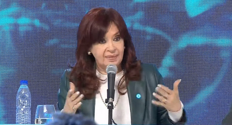 Cristina Fernández de Kirchner en la inauguración del Gasoducto Néstor Kirchner. Foto: NA.