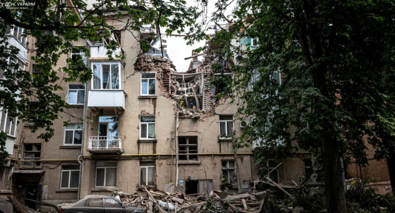 Bombardeos en Sumi, Ucrania. Foto: Reuters.