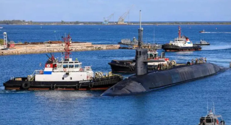 Submarino en Guantánamo. Foto: cancillería Cuba