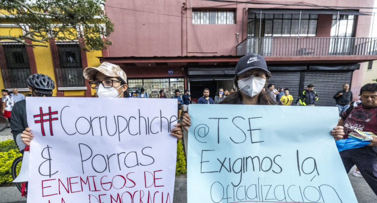 Marcha en Guatemala. Foto: EFE