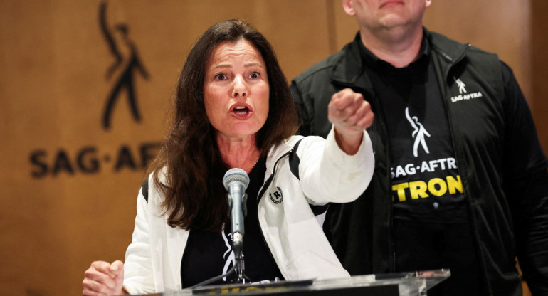 Fran Drescher, actual presidenta del sindicato de actores estadounidenses. Foto: Reuters.