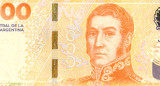 Nuevo billete de mil pesos con la imagen de José de San Martín. Foto: Telam.