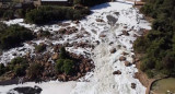 Apareció espuma tóxica en la superficie del río Tiete en Sao Paulo. Foto: captura.