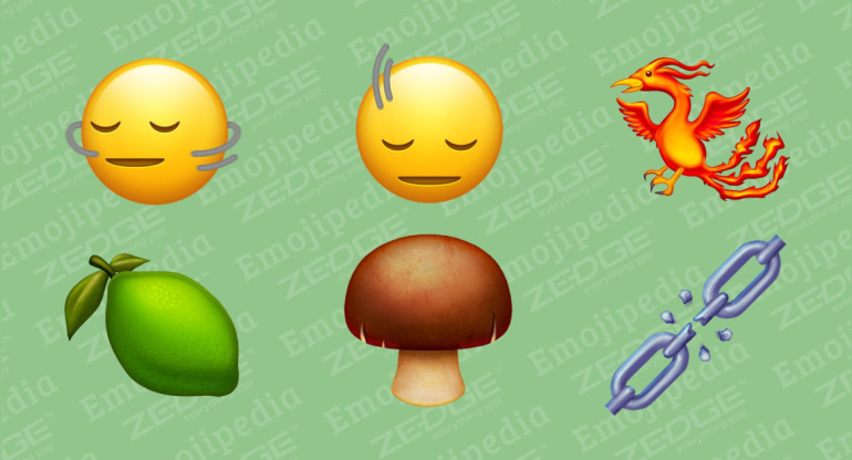 Algunos de los nuevos emojis. Foto: Emojipedia.