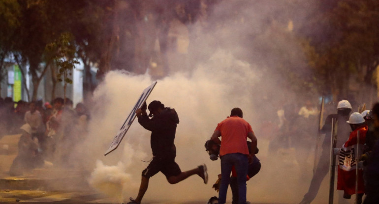 Protestas y represión en Perú. Foto: NA.