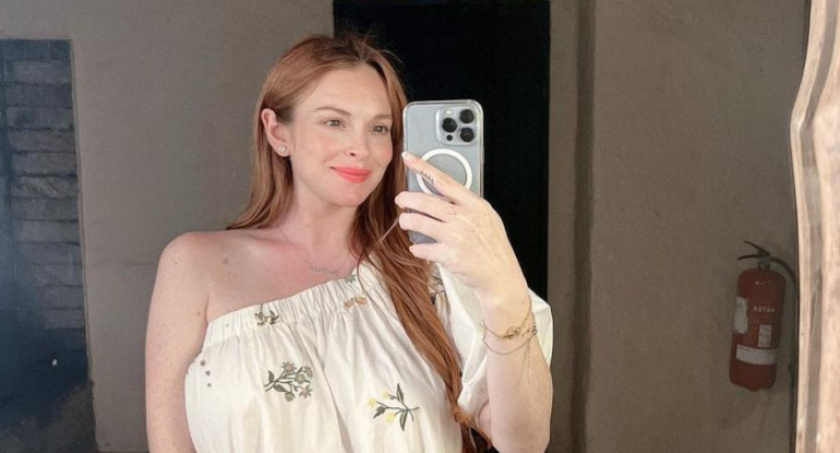 Lindsay Lohan se convirtió en madre por primera vez. Foto: Instagram.