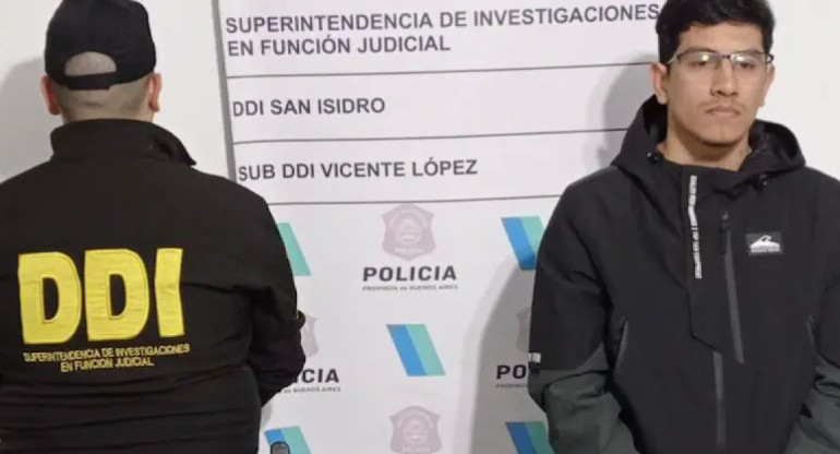 Detuvieron al cerebro detrás de una estafa online. Foto: Policía de la Provincia de Buenos Aires.