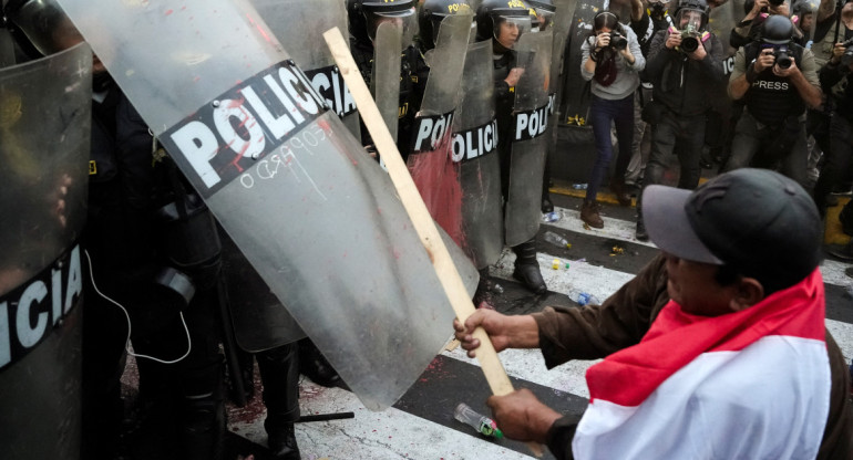 Protestas en Perú contra Dina Boluarte. Foto: Reuters.