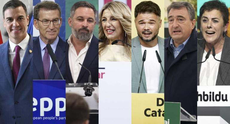 Candidatos elecciones legislativas en España 23J. Foto: Cortesía RTVE.