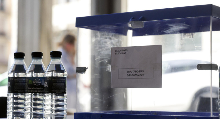 Preparativos para las elecciones en España. Foto: EFE.