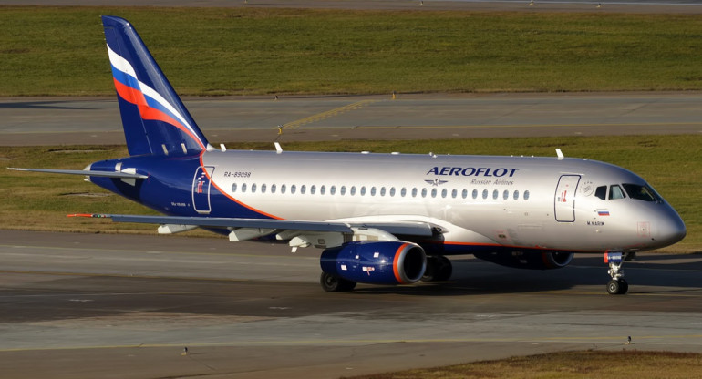 Avión de AeroFlot, línea aérea de Rusia. Foto: Wikipedia.