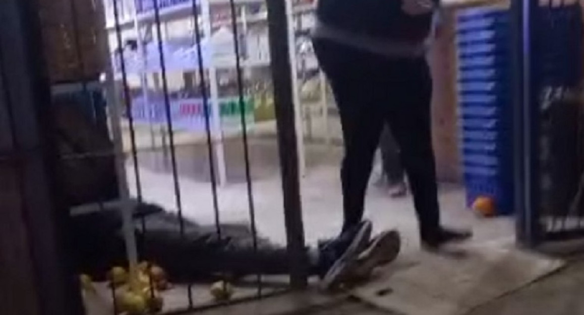 Disparos y muerte en un supermercado de Moreno. Foto: captura de video.