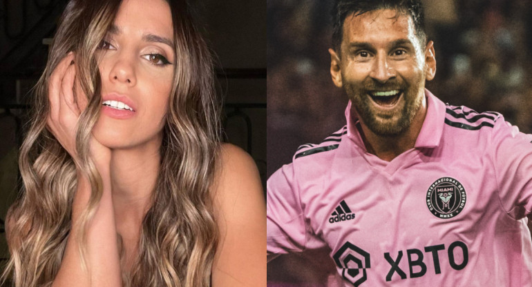 Cinthia Fernández y un pedido especial para Lionel Messi. Fotos: Instagram y Reuters.