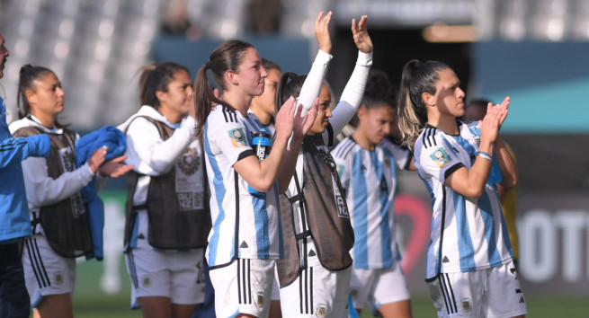 Argentina rescató un empate ante Sudáfrica en el Mundial de Nueva Zelanda y Australia 2023. Foto: Télam.