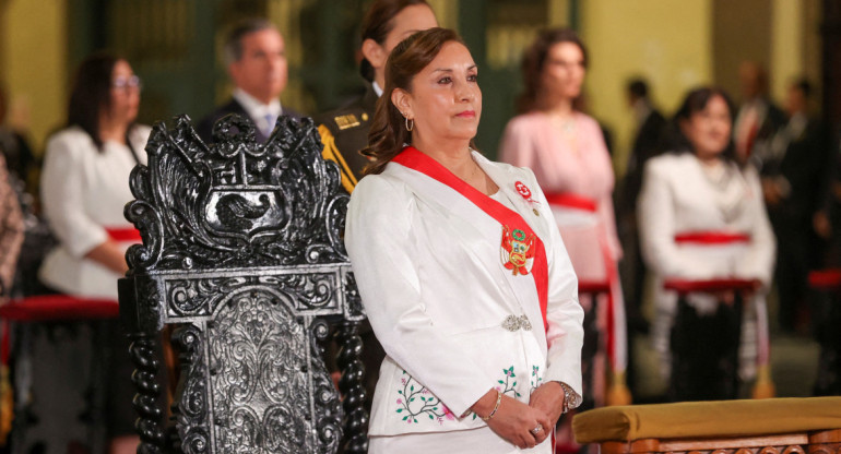 Dina Boluarte, presidenta de Perú. Foto: Reuters.