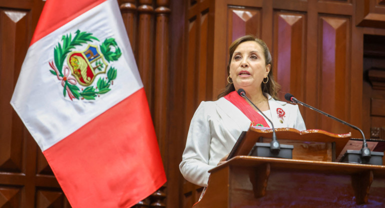Dina Boluarte, presidenta de Perú. Foto: Reuters.