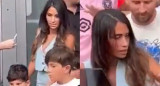 La reacción de Antonela Roccuzzo. Foto: captura.