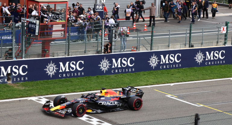 Max Verstappen ganó el Gran Premio de Bélgica. Foto: Reuters.