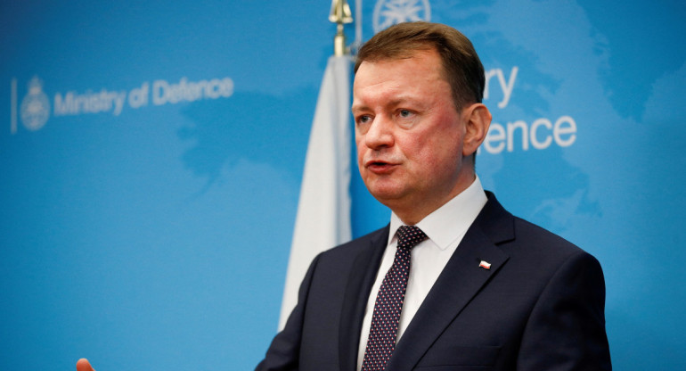 Mariusz Blaszczak, ministro de Defensa de Polonia. Foto: REUTERS.