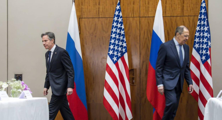 Blinken y Lavrov, Rusia y EEUU. Foto: EFE