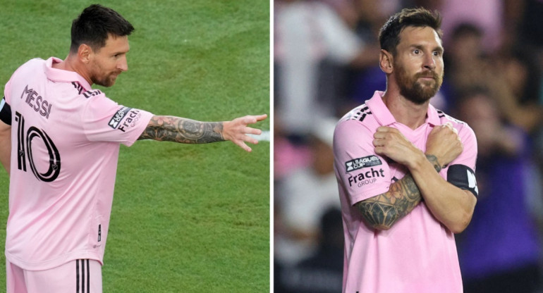 Messi imitando los gestos de "Thor" y "Black Panther". Foto: Reuters.