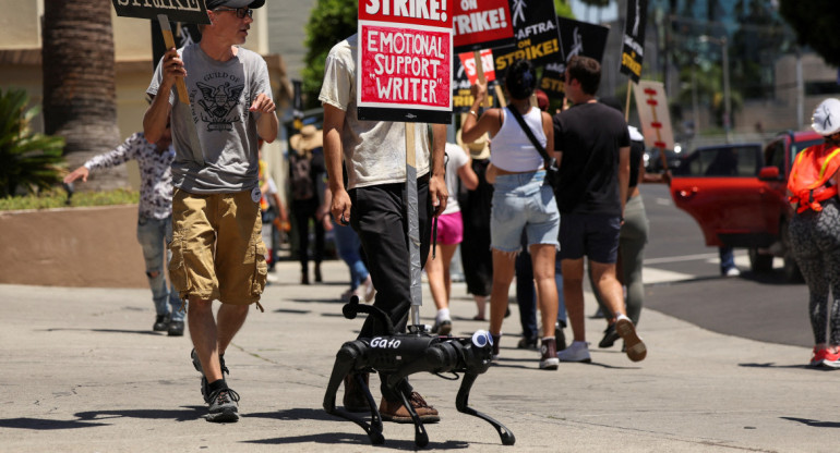 Huelga de guionistas de Hollywood. Foto: Reuters.
