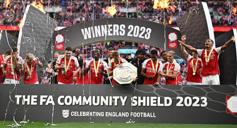 Arsenal campeón de la Community Shield 2023. Foto: Reuters.