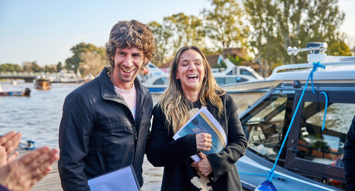 Malena Galmarini y Juan Andreotti en Delta de Tigre. Foto: Prensa.