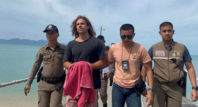Daniel Sancho fue detenido en Tailandia por asesinar y descuartizar a su amante. Foto: Reuters.