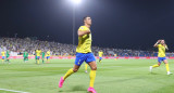 Festejo de Cristiano Ronaldo para el Al Nassr por la de Copa Árabe de Campeones. Foto: @AlNassrFC_EN.