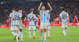 El festejo de Leandro Paredes con la Selección Argentina. Foto: NA.