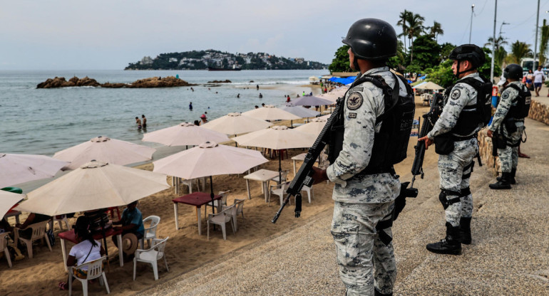 La zona playera de Acapulco perdió mucho turistas por la inseguridad. Foto: EFE.