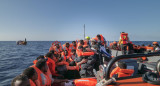 Crisis migratoria, barco en el Mediterráneo. Foto: EFE