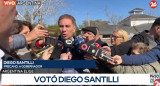 Votó Diego Santilli. Foto: Canal 26.