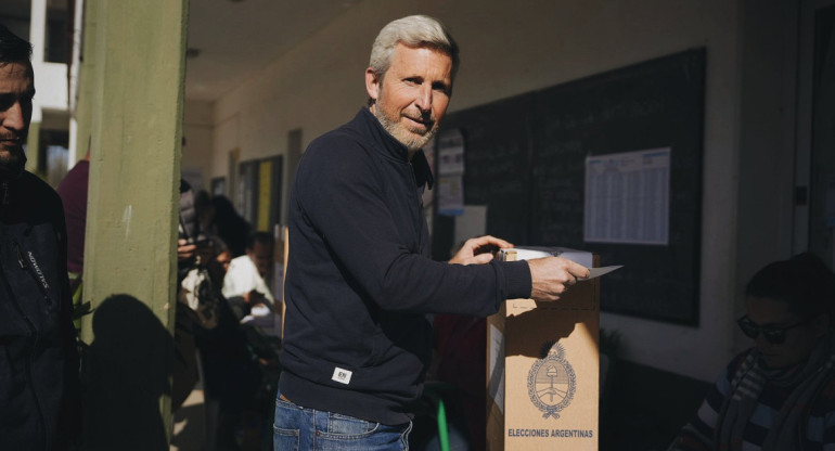 Votación de Rogelio Frigerio en Entre Ríos. Foto: @frigeriorogelio.