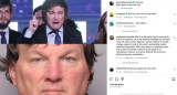 Posteo de Alec Baldwin sobre Javier Milei. Foto: Instagram.