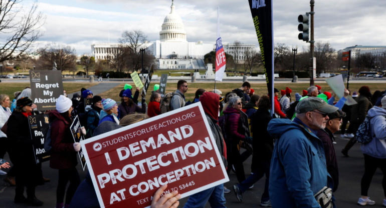 Marcha por el aborto en Estados Unidos. Foto: Reuters