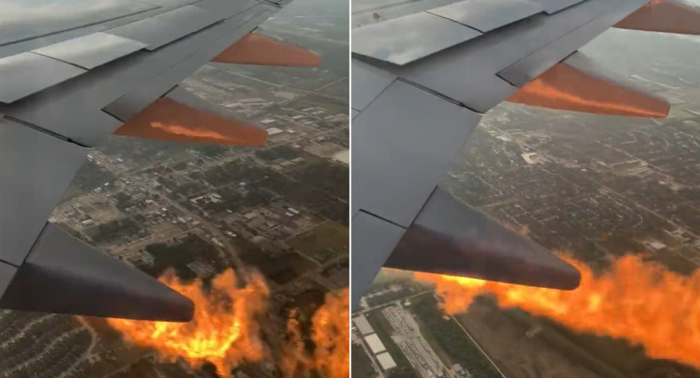 Incendio de un avión de Southwest Airlines.