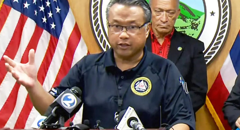 Herman Andaya, administrador de la Agencia de Manejo de Emergencias de Maui. Foto: captura de pantalla.