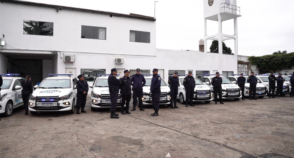Entrega de patrulleros en San Martín. Foto: Captura de video.