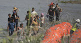 Boyas ubicadas en el río Bravo por el gobierno de Texas. Foto: Reuters