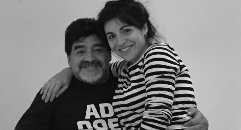 Gianinna y Diego Maradona. Foto: Instagram.