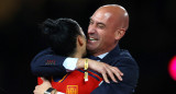 Luis Rubiales y Jenni Hermoso. Foto: Reuters.