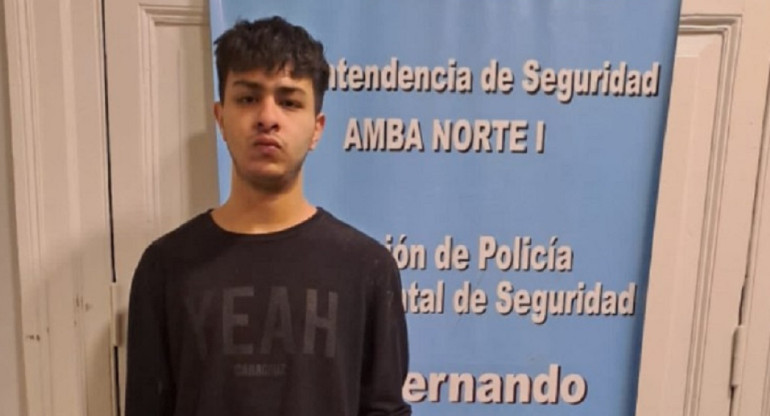 Joven detenido por asesinato en San Fernando. Foto: NA.