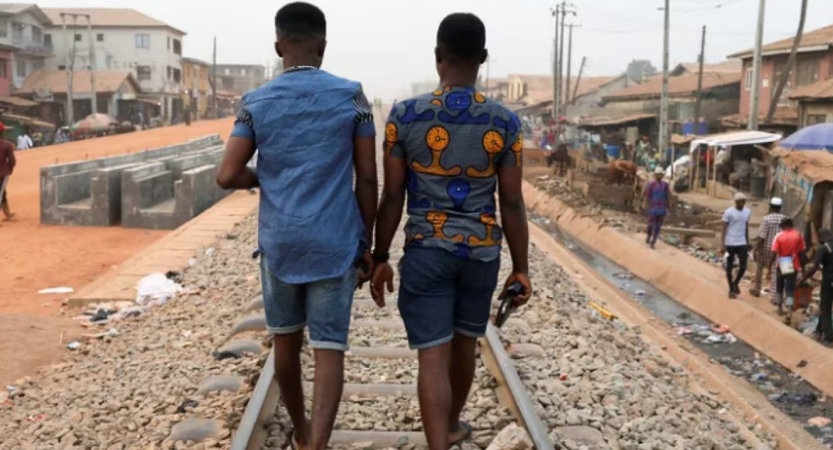 Jóvenes homosexuales en Nigeria. Foto: REUTERS.